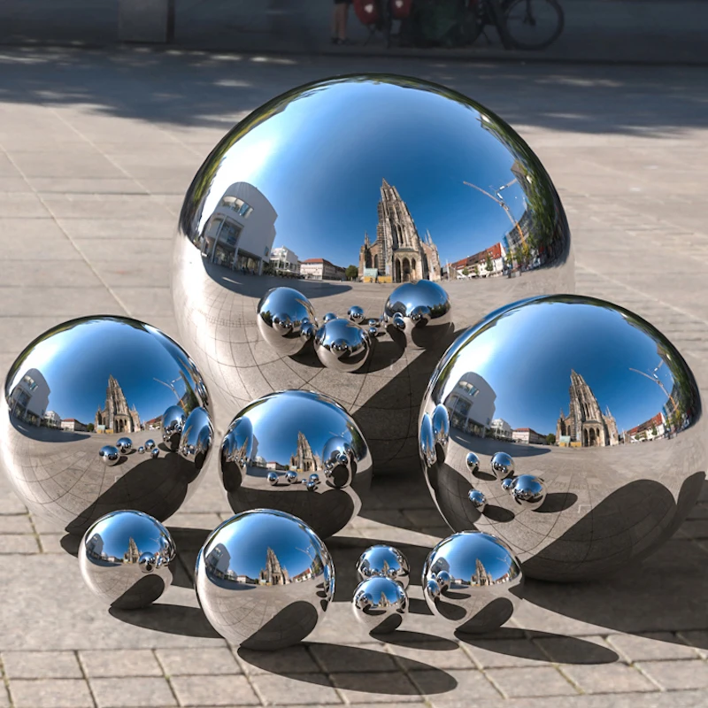 25mm - 90mm Stainless Steel Hollow Ball Mirror Polished Shiny Sphere For Kinds of Ornament and Decoration