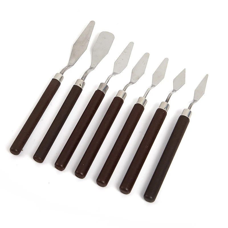 7Pcs/Set Stainless Steel Oil Painting Knives Oil Painting Scraper Art Tools