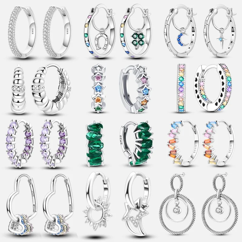 

S925 Серебряные простые серьги с инкрустацией зеленым камнем, весенняя милая серия, подарок подруге