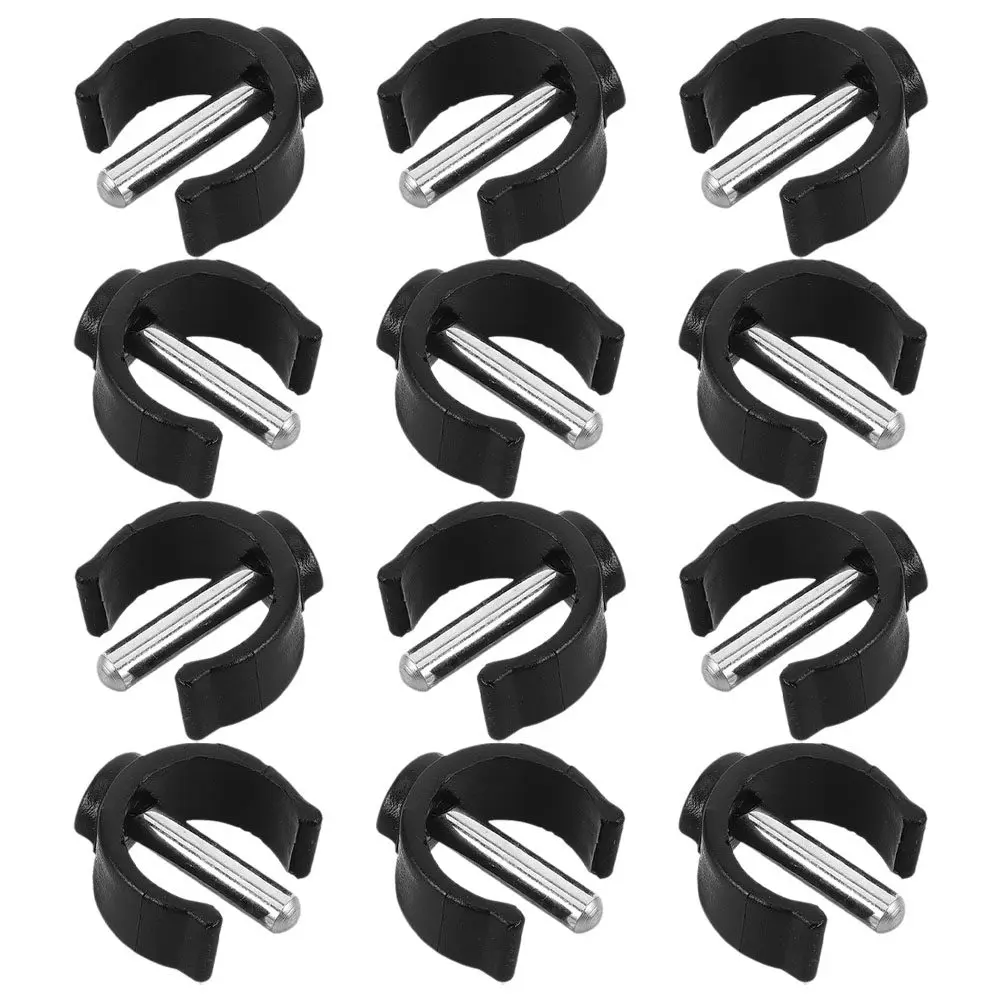 12Pcs Walker C Clips Pin Locks C-Shaped Buckle Design Secure Connection for Walking Canes Trekking Poles Hiking Sticks Stability