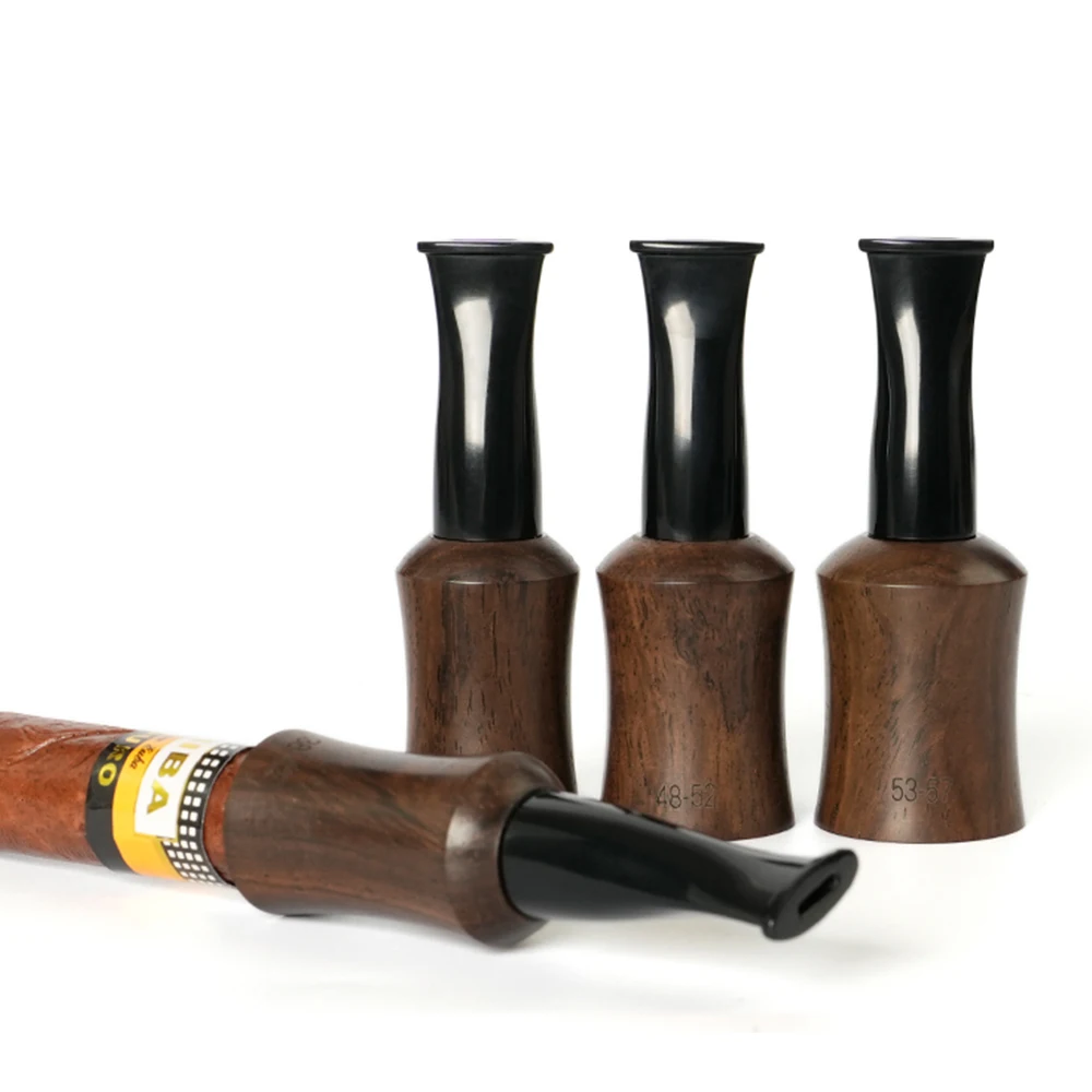 JIBILL 1pc ebony cigar mouthpiece， 38-42 ring， 43-47 ring ，48-52 ring， 53-57 ring ，extended cigar handle for 9mm filter element