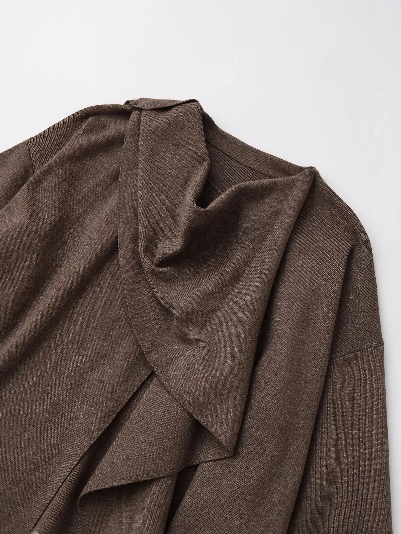 Jenny&Dave Giacca da donna Abbigliamento donna Nordic Minimalista Caffè Mantello Giacca lavorata a maglia Donna Top Cappotto maglione dal design asimmetrico