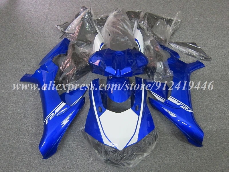 4Gifts New ABS Motorcycle Fairings Kit Fit For YAMAHA R1 2015 2016 2017 2018 2019 15 16 17 18 19 Bodywork Set Custom Blue White