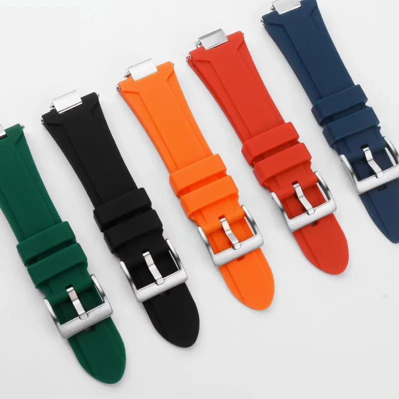 Silicone Rubber Watchband For TISSOT PRX Watchband T137.407/T137.410 Series Super player Men Wrist strap 26x12mm Convex End