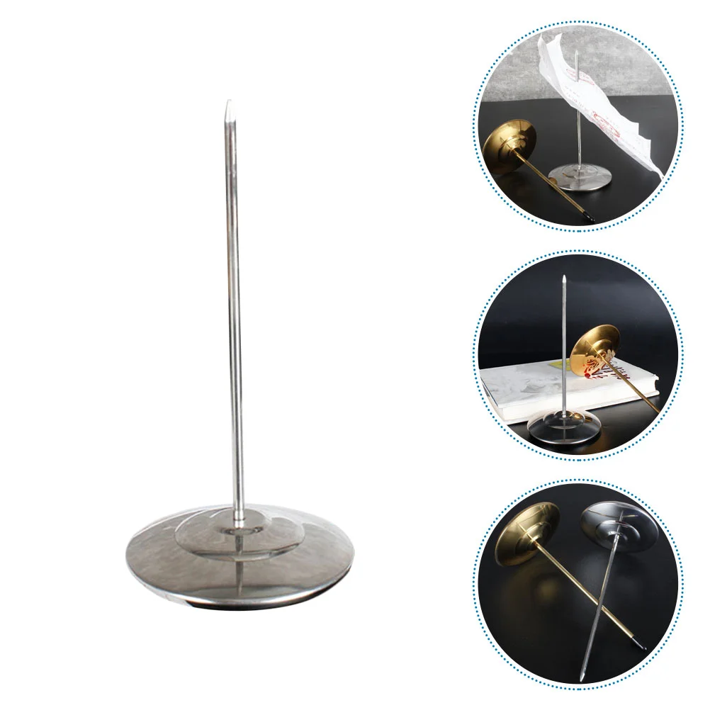 

Kitchen Receipt Holder Menu Fork Sponge Notes Paper Office Invoice Rod Accessories
