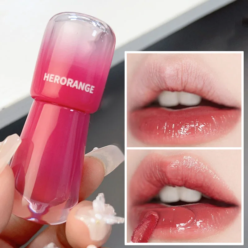 Waterproof Mirror Lip Gloss Water Glossy Sexy Red Liquid Lipstick Long-lasting Transparent Moisturizing Lip Tint Korean Makeup