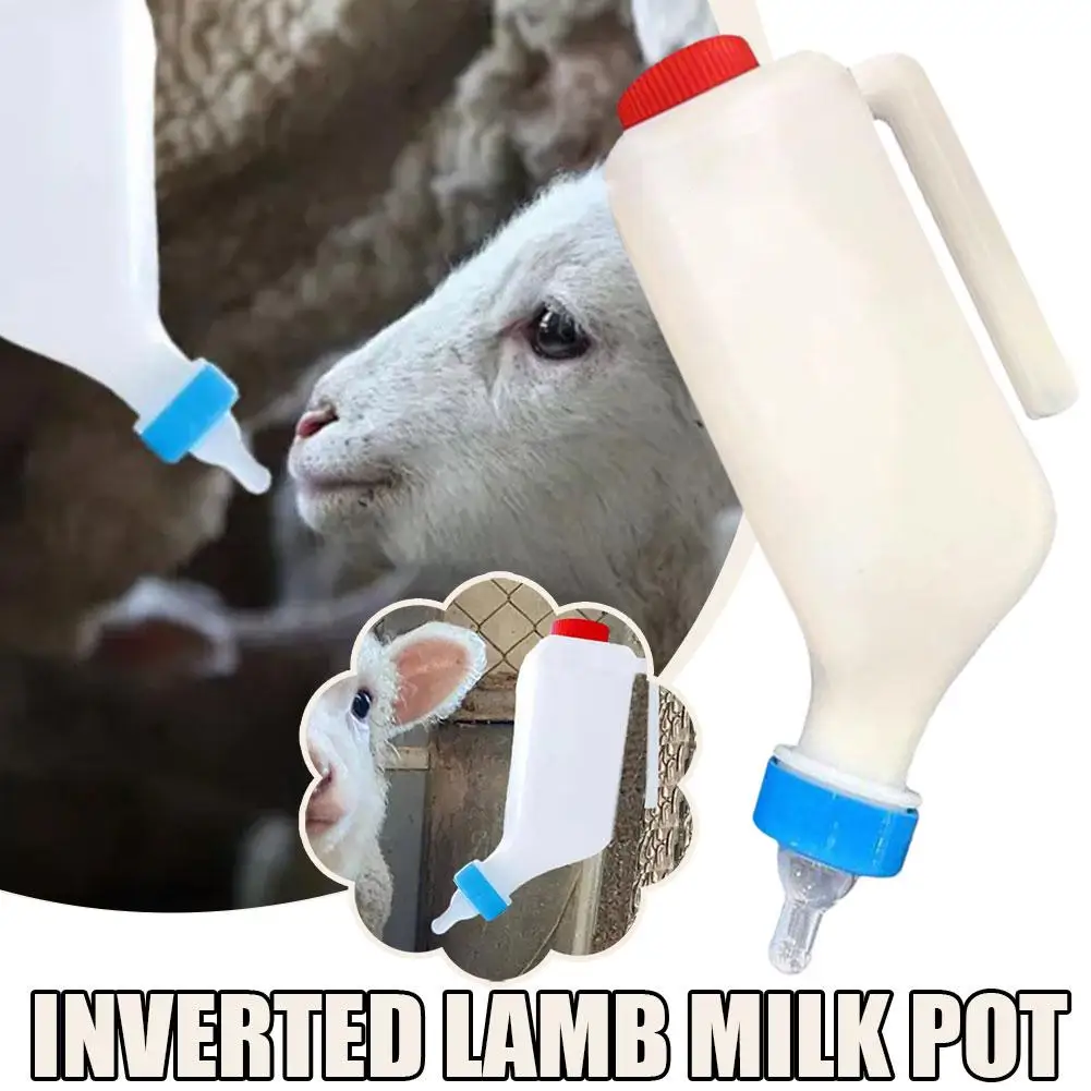 500 ml/800 ml Tier Milch Flasche Für Schweine Hunde Schafe Katzen Auf Den Kopf Trinken Krug Haustier Baby Schnuller lamm Kunststoff Hängen Feeder