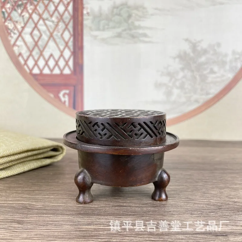 Antique Three-Legged Incense Burner for Home Indoor Tea Ceremony Xuande Furnace Ornament Antique Sandalwood Incense Burner Three