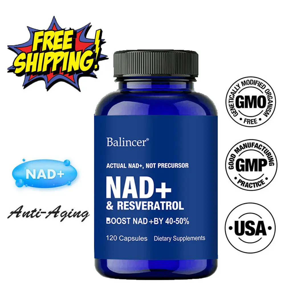 NAD+ Cell Regenerator with Resveratrol, Nicotinamide, Trans-Resveratrol, Vitamin B3 for Anti-Aging, Energy and Antioxidant