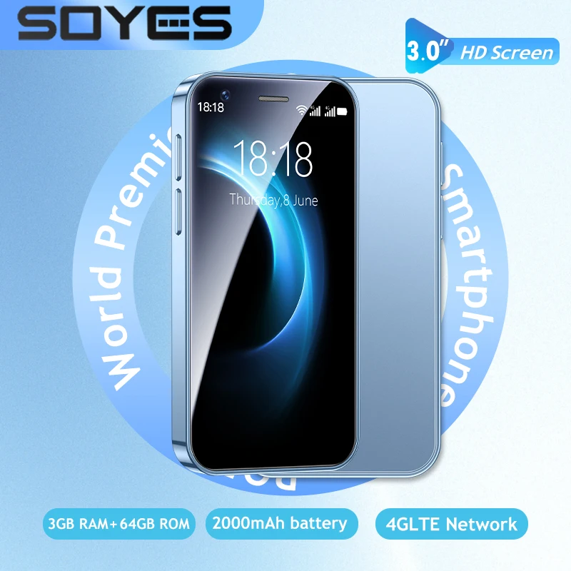 SOYES XS16 3-inch smartphone android 10.0 mini phone 4G network dual card 3+64G memory with Play Store
