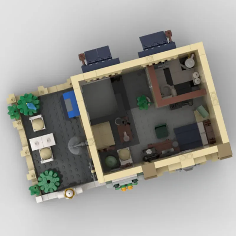 2476pcs MOC LP Shop & Live Streaming Studio Architectuur Bouwstenen Model Assemblage Speelgoed Kinderen Festival Geschenken