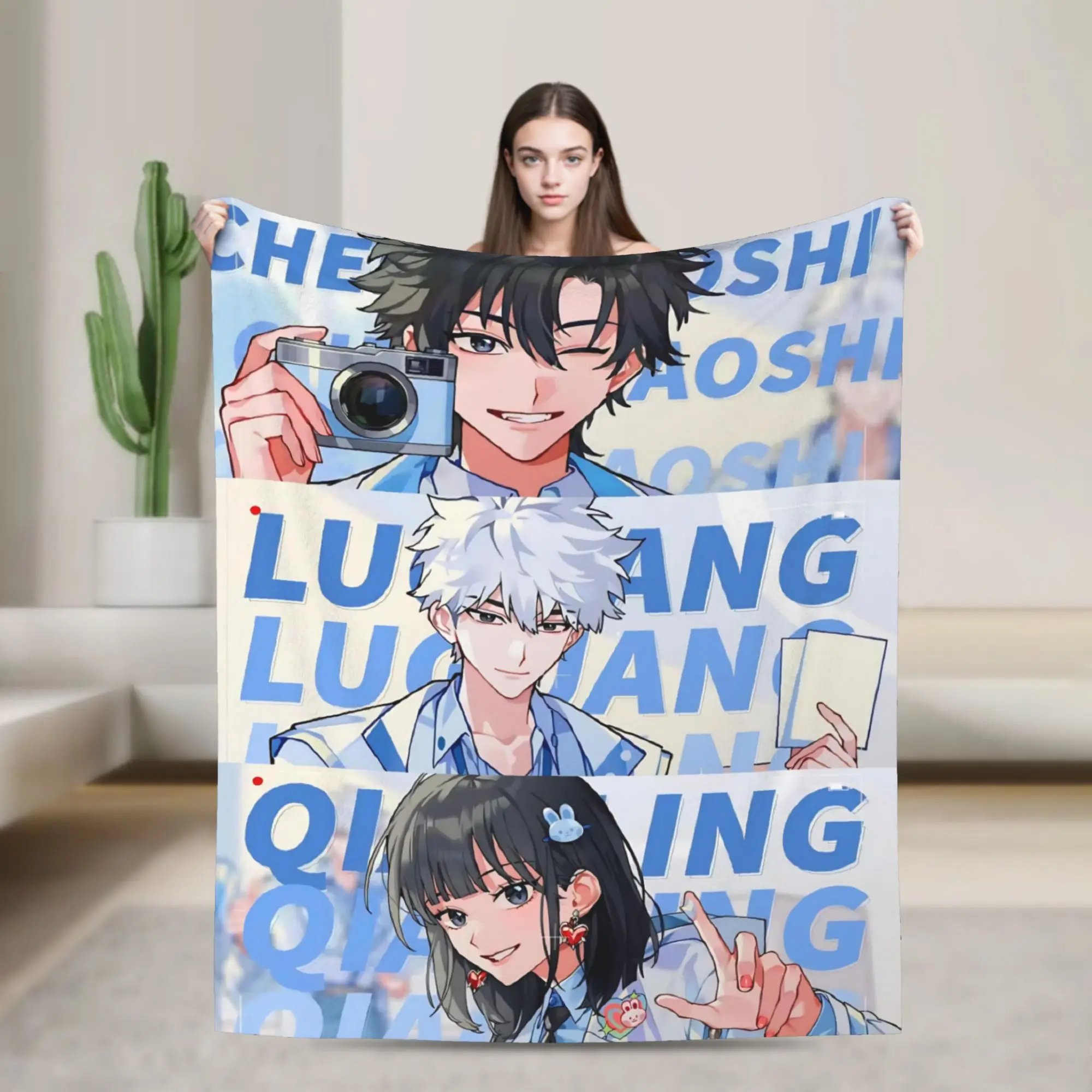 Link Click Print Blanket For Men Women Warm Cozy Fluffy  Throw Blankets for Living Room 50x60 Inches Multi-size