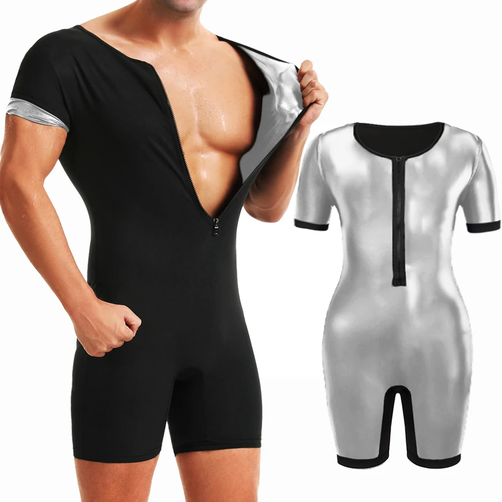 

Men Sauna Suits Hot Sweating Jumpsuits Waist Trainer Weight Loss for Fitness Shapewear Gym Training Fat Burning Bodysuits Shaper