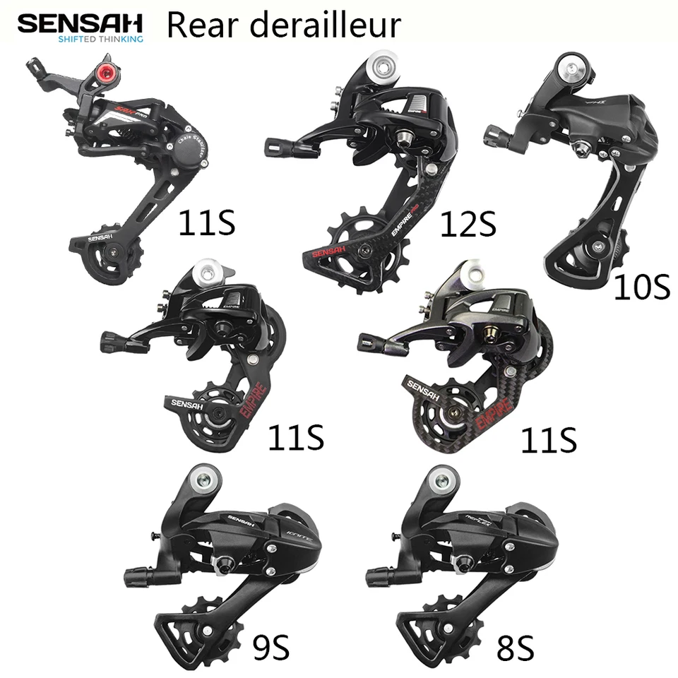 カーボン製 RECORD 11 リアディレイラー SENSAH 道路自転車リアディレイラーカーボン 2x8 9 10 / 11 / 12