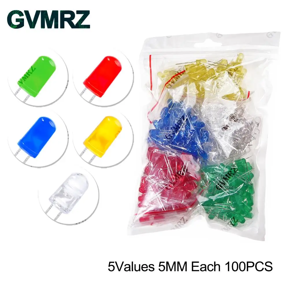 3MM 5MM Light Emitting Diodes Elektronica Kit F3 F5 LED Diode Diverse Kit Wit Groen Rood Blauw Geel oranje Lichtgevende LED