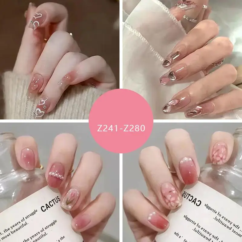 

Net Red Fake Nail Nail Enhancement Patch Wear Fake Nail Waterproof Creative Film Finished Product Wear Toys Girls Fake Nail