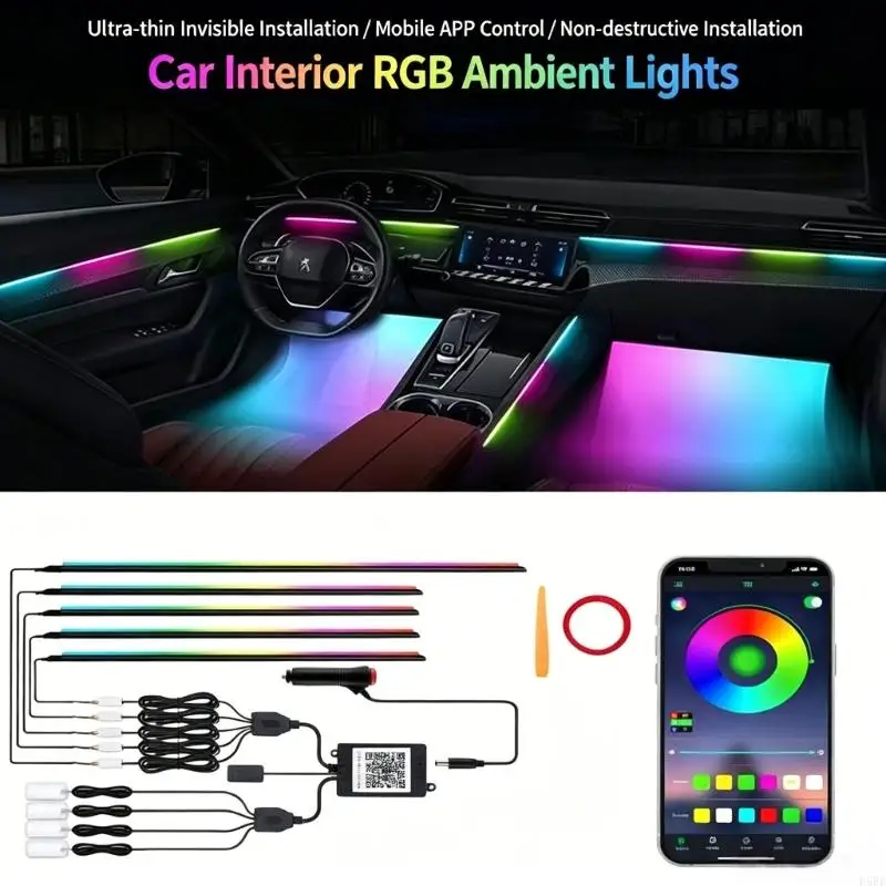 

D5BE Car Cabin Accent Lighting with Mobile Control for Interior Trim