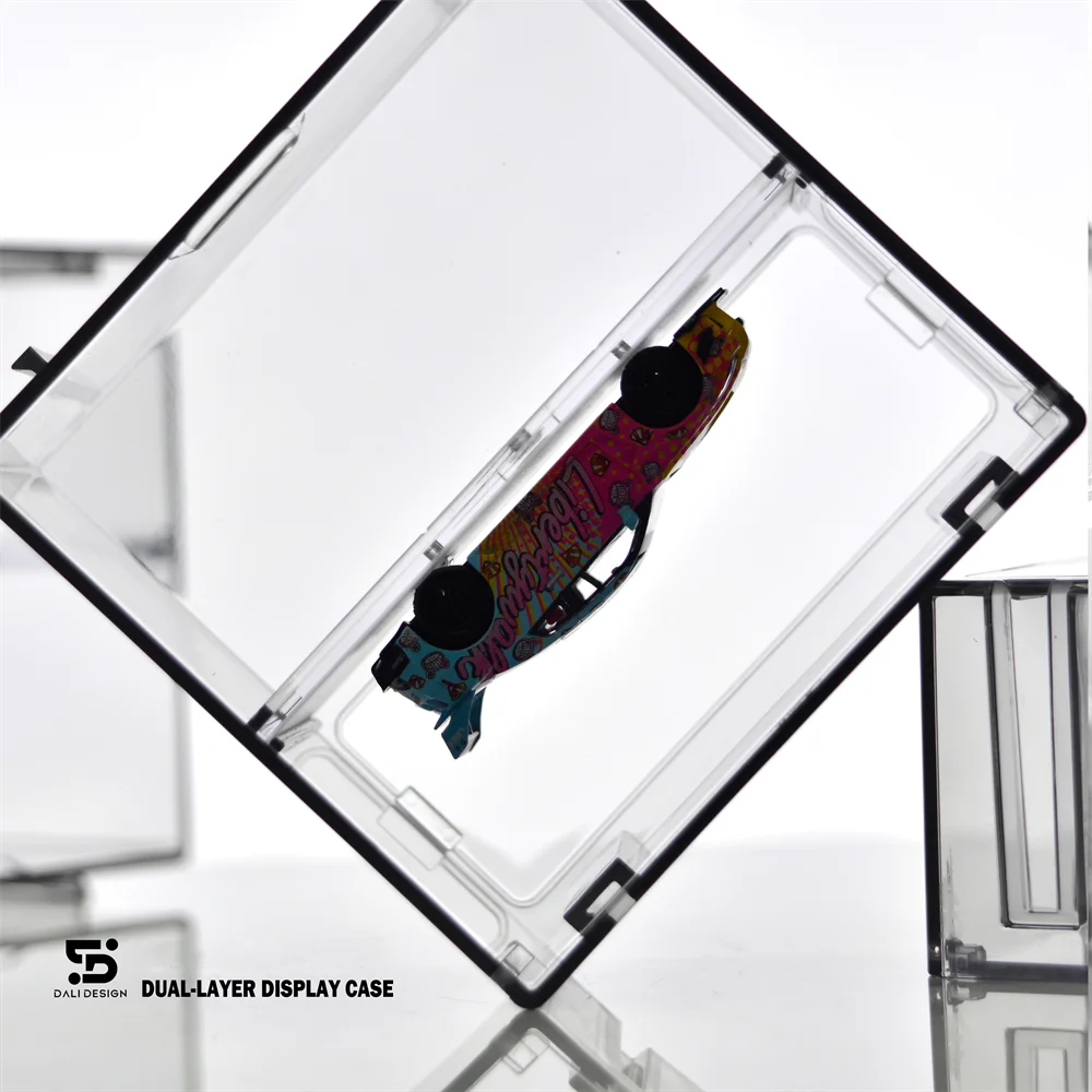 Premium 1/64 Doppelschichtige Acryl-Modellauto-Vitrine - Klare Schutzbox für Druckguss-Auto-Sammlung, Geschenkbox (Ohne Auto) – Detail 3