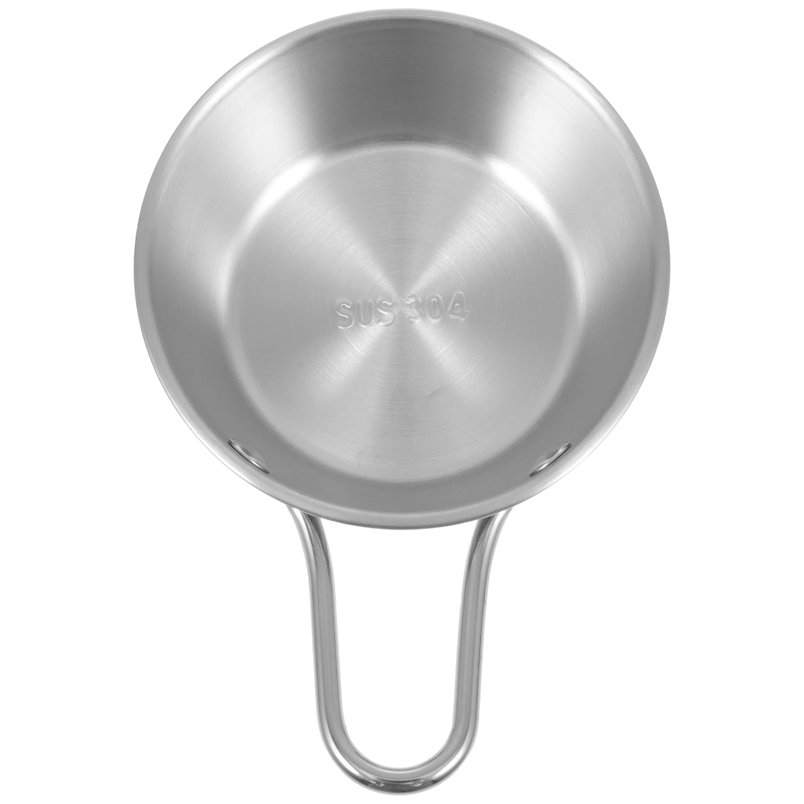 

1 pc Korean Stainless Steel Rice Wine Bowl Thickened Cold Hot Pot Bowl With Handle Anti-Scalding Non-Slip Soup Container