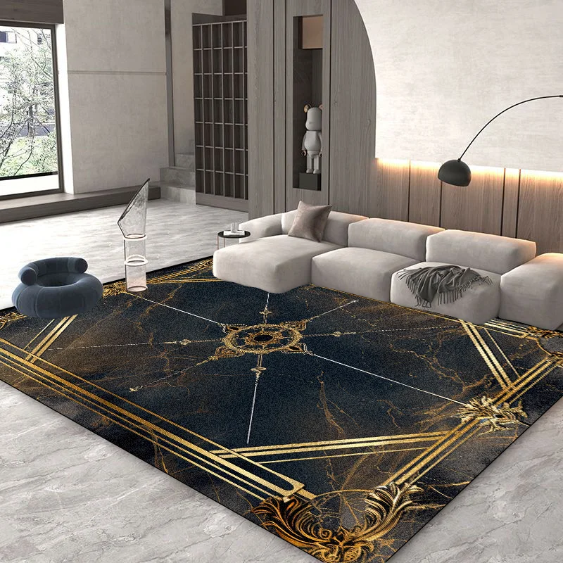 Living Room Decoration Abstract Rugs Modern Home Marble Carpets Hall Sofa Light Luxury Mat Room Doorway Hallway Anti-slip Carpet