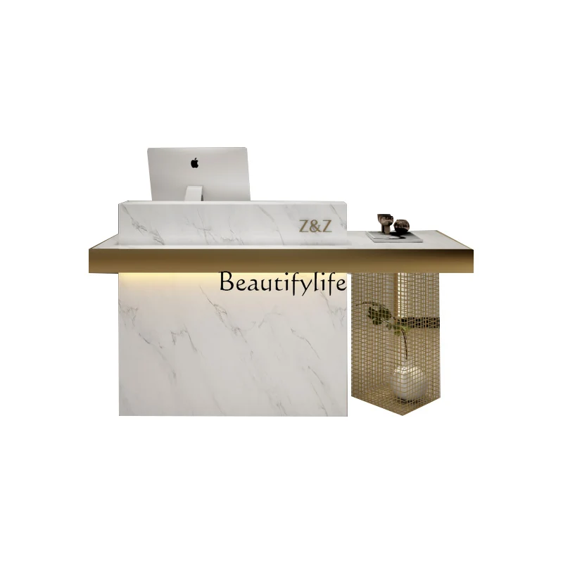 

Small cabinet clothing store light luxury bar counter simple modern front desk reception