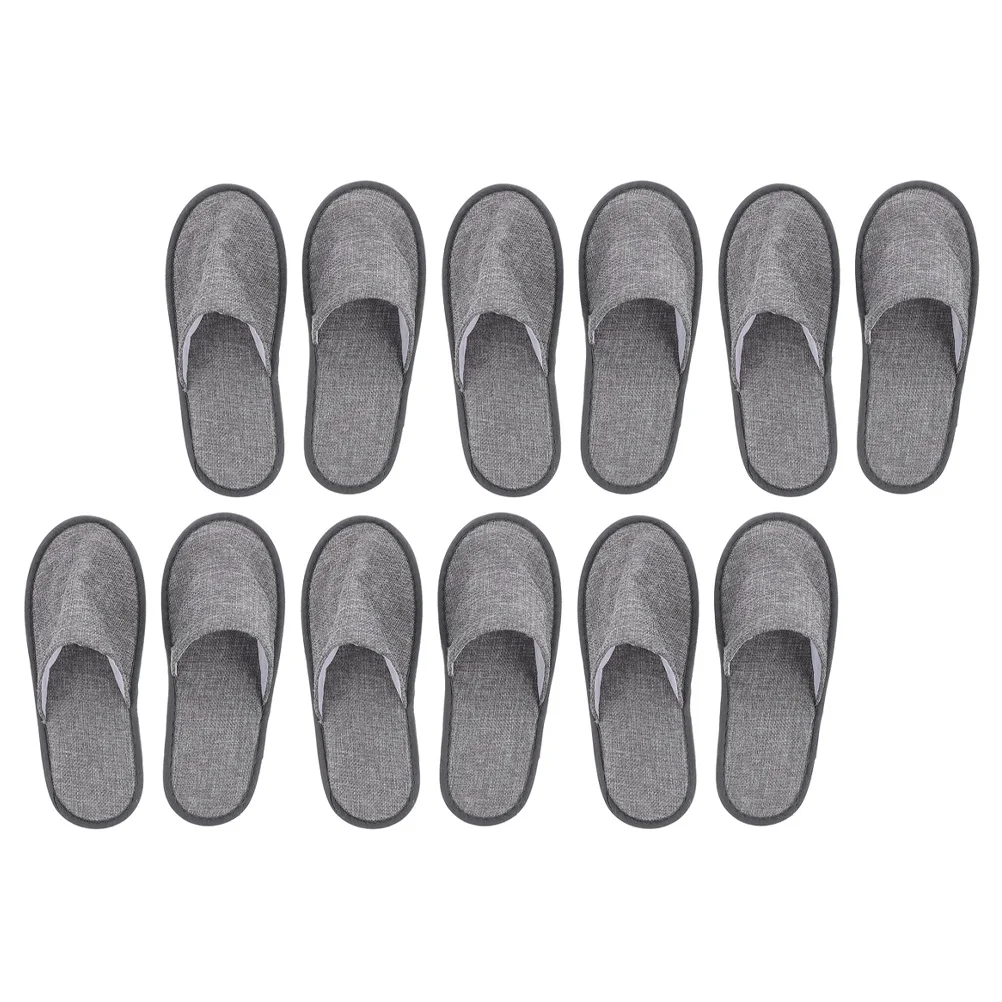 

6Pairs Universal Hotel Slippers Foldable Design Practical for Families Parties Airplanes Spas Reusable Durable Travel
