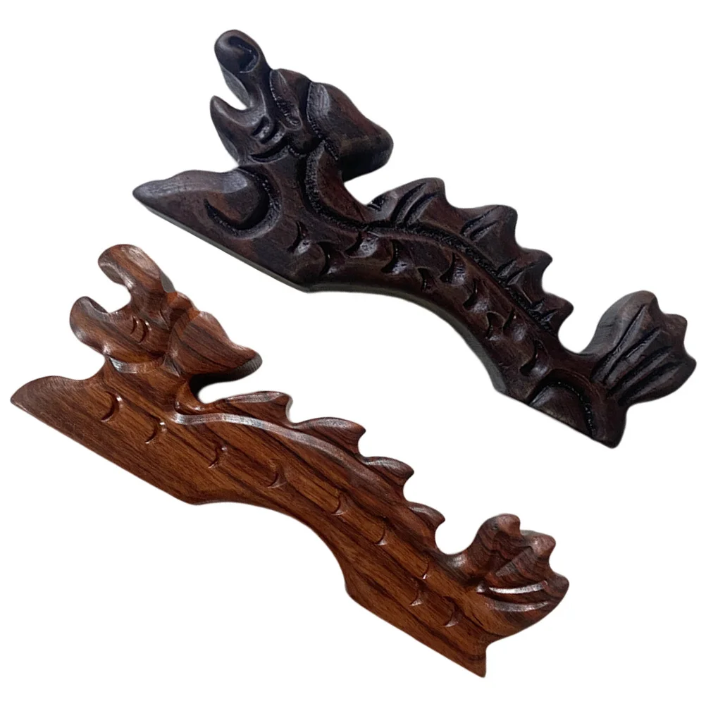 2 قطعة حامل قلم فرشاة رف الخط الخشبي لمكتب الكتابة فرشاة المنظم قاعدة مستقرة حامل القلم للخط الفني