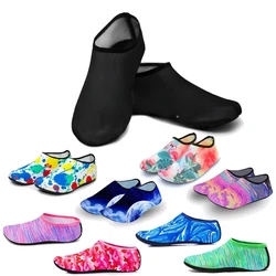 Men Women Kids Water Sport Beach Swimming Socks Thin Multi Prints Anti Slip Fitness Yoga Dance Swim Surf Diving Underwater Shoes