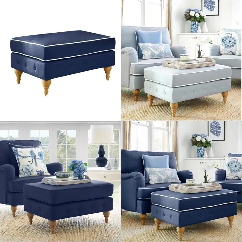Upholstered Bench for Living Room Bedroom Solid Wood Ottoman Shoe Changing Stool Entryway Storage Seat Furniture