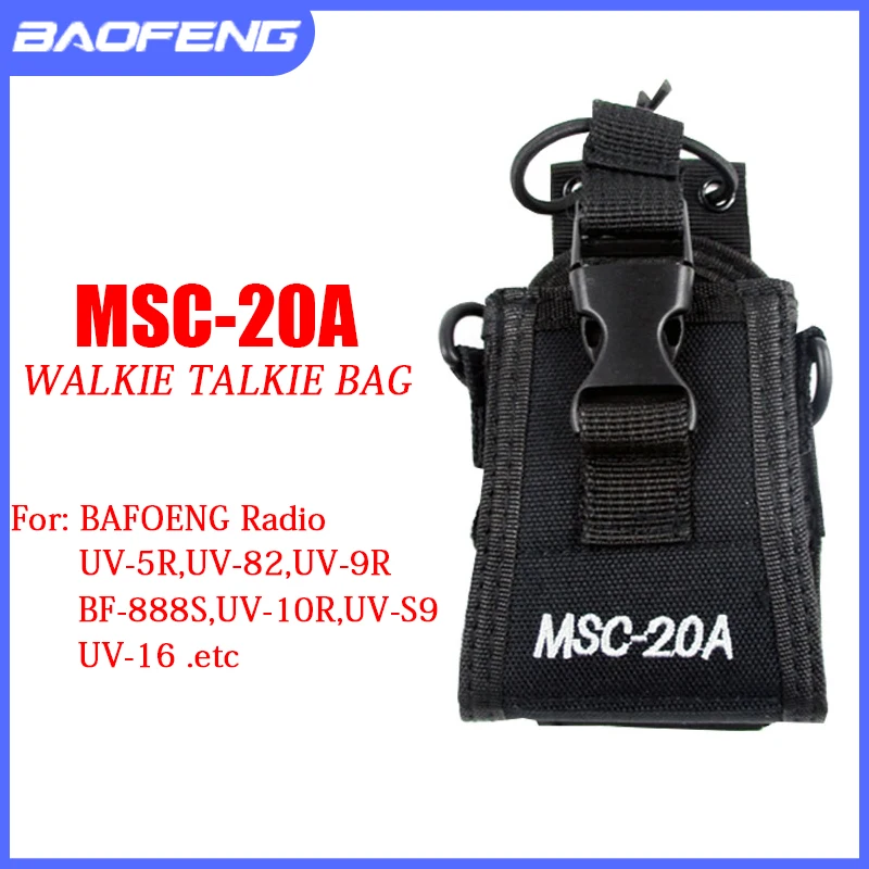 MSC-20A Nylon Bag Multi-Function Universal Pouch Portable Carry Case for Baofeng Walkie Talkie UV-5R UV-9R UV-82 UV-S9 UV-10R