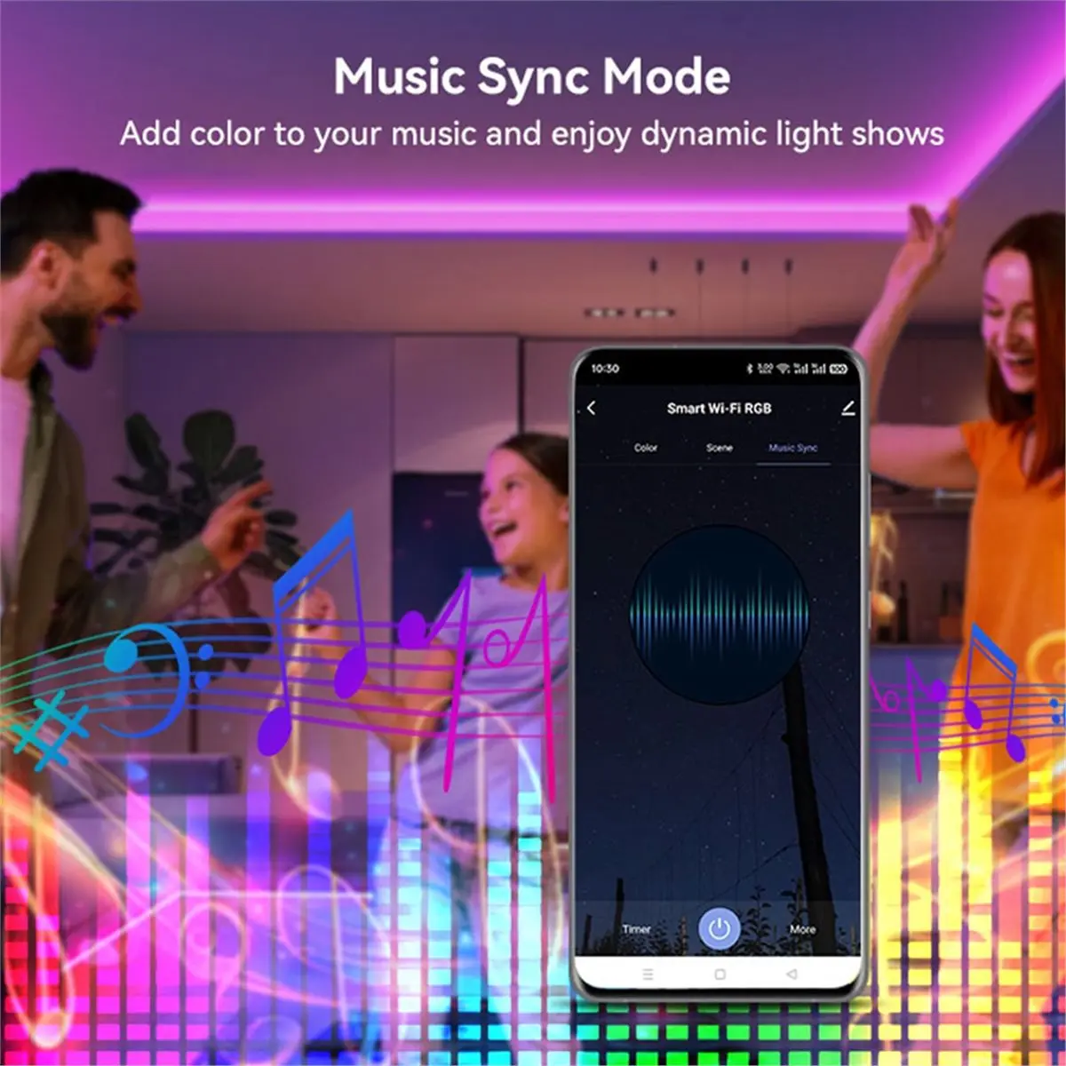 DT75BG Smart WiFi Bluetooth RGB RGBW LED Controller 16M Colors 2700 6500K CCT Music Sync Voice Control App Remote Tuya Life