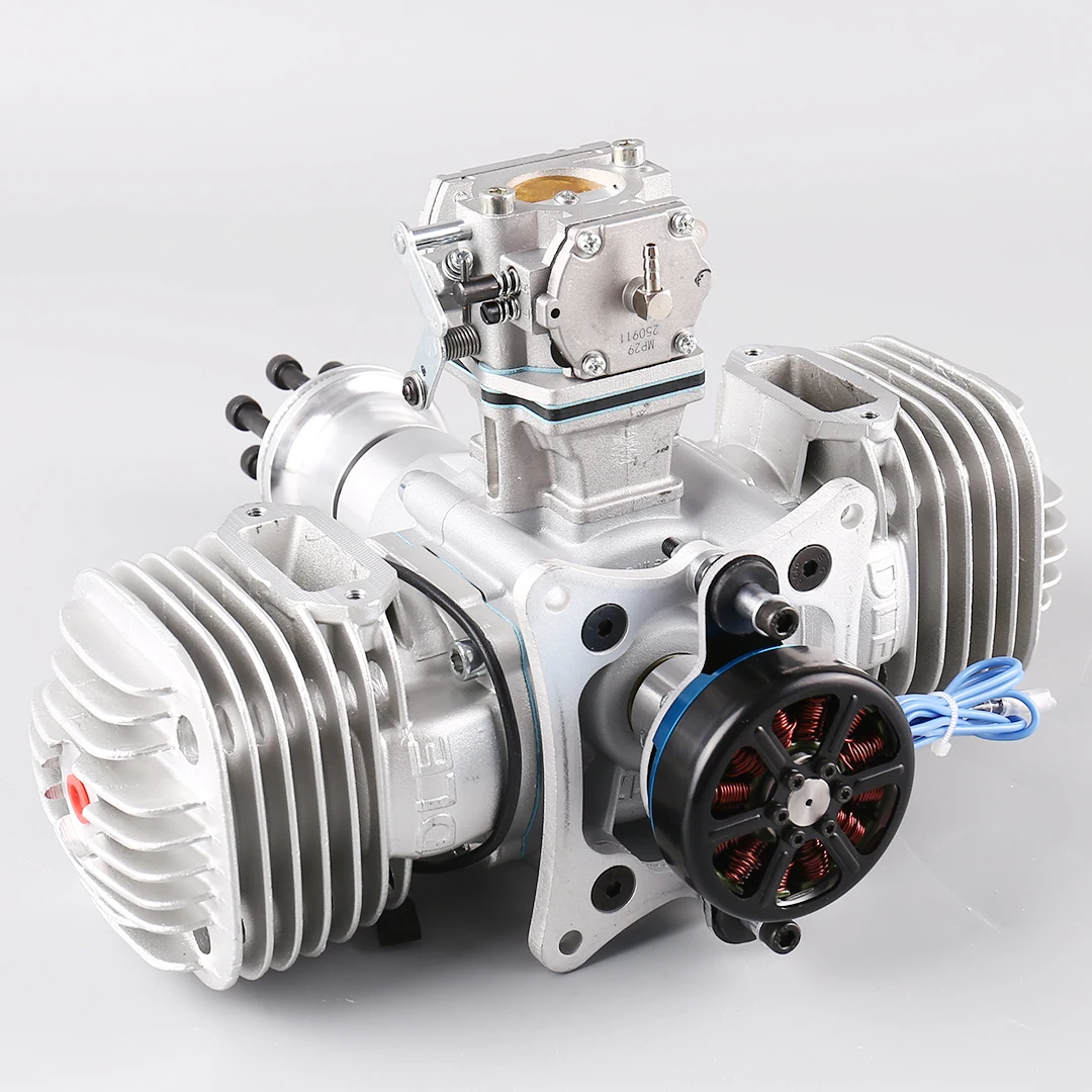 DLE170 170CC Two Stroke Twin Cylinder Gas Engine With 180W Generation System For RC Drone Fixed Wing Model