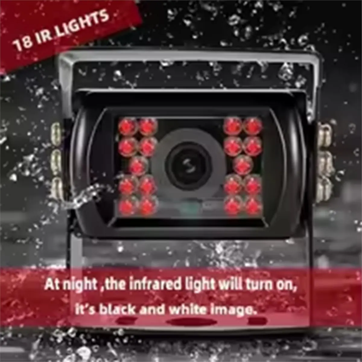 HD CCD 588x480 Resolution IR Nightvision Waterproof Car Parking Rear View Camera Cmos Bus Truck Camera for Truck 4pin