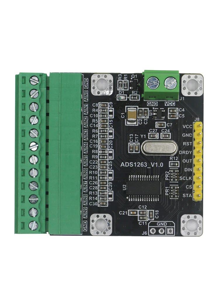 modulo conversor analogico digital 10 canais 32 bits 24 bits 38k precisao baixa velocidade aquisicao de dados adc ads1263 01