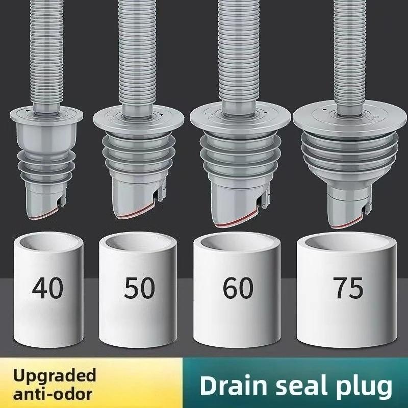 Multi-specification Sink Plug Sewer Pipe Sealing Ring Water Plug Floor Drain Shower Stopper Bathroom Accessories Silicone Drains