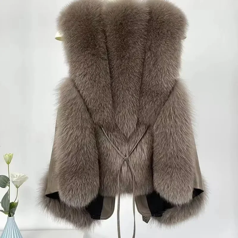 High Quality Imitation Fox Fur Vest Jacket Women Fur Vest Jacket 2025 New Winter Waistcoat Short Fur Vest Female Vestcoat Tops