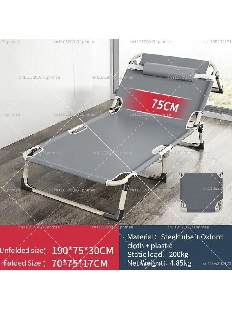 Metal Folding Single Bed Modern Office Portable Bed Adjustable Chair Mattress for Camping Outdoor view 4