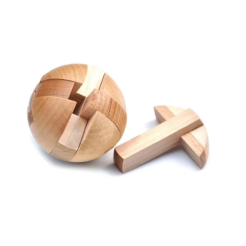 Wooden puzzle balls, home decorations for Halloween, Christmas, and Thanksgiving gifts, cultivating problem-solving skills