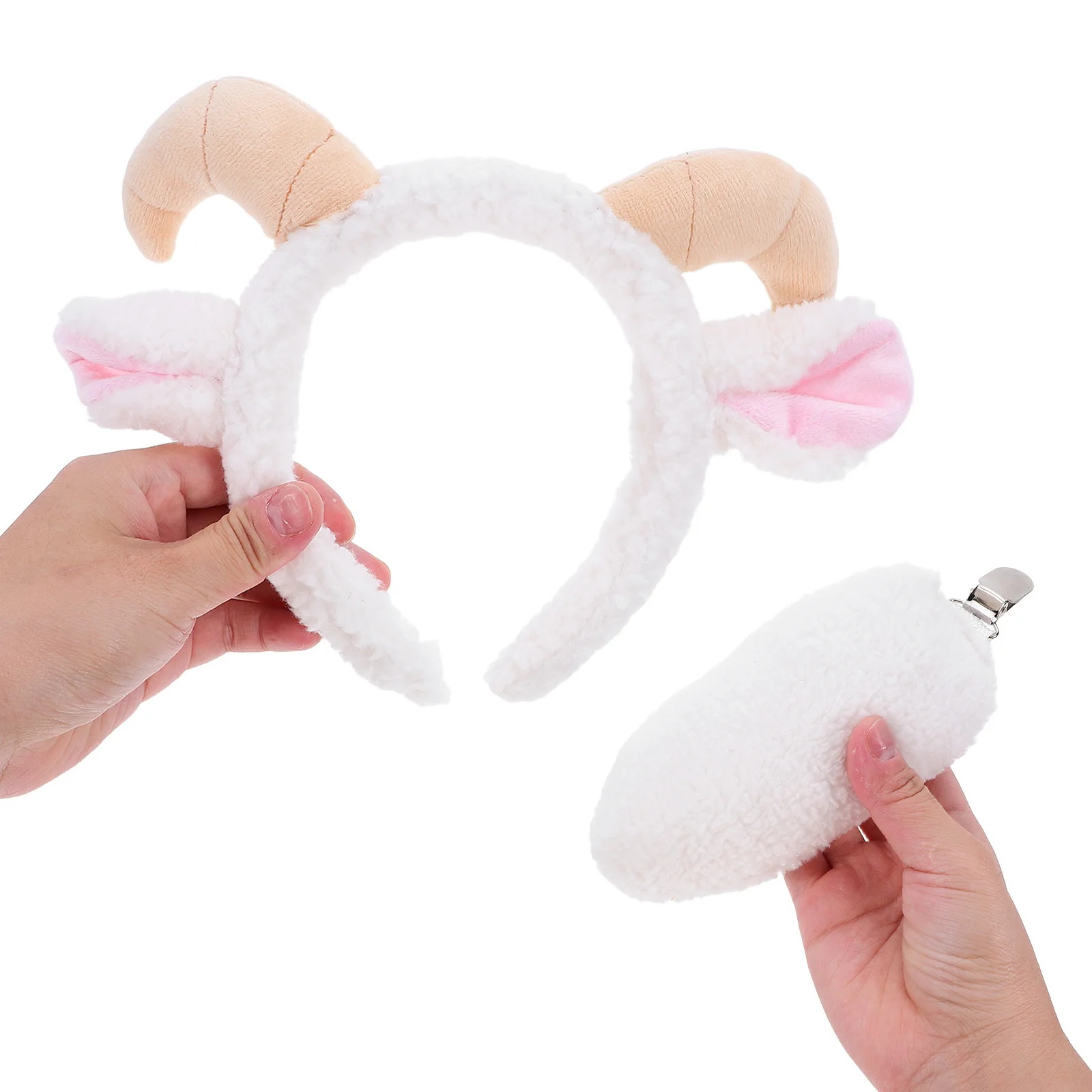 

1 комплект, 1 комплект, костюм животного ягненка, комплект с овечьими ушками, повязка на голову, хвост, комплект для вечеринки, фотобудка, фермерская тема, аксессуары на Хэллоуин, день рождения