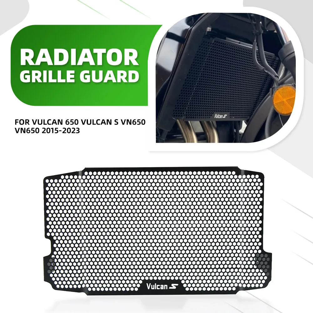 

For Kawasaki VULCAN S 650 VULCANS VN650 VN650 2015-2024 2025 2026 Radiator Grille Guard Oil Cooler Cooling Grill Cover Protector