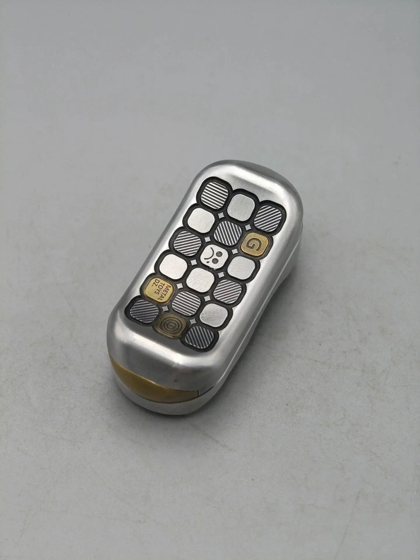 Used EDC Dz Stainless Steel Topg Mechanical Push Card Edc Metal Decompression Toy Tide Play Black Technology