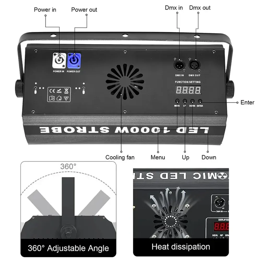 960LED RGBW ستروب أضواء 4 قطعة DJ ديسكو أضواء 8 + 8 قطاعات الجمهور الزفاف أضواء للمسرح نادي حفلة عطلة أضواء المحيطة