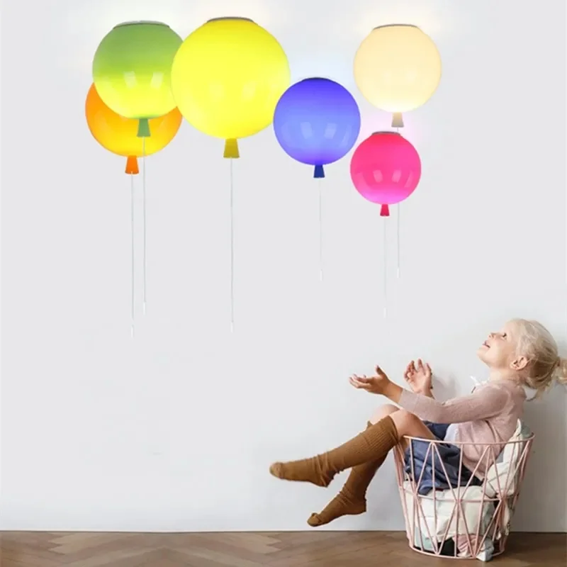 

Children's Creative balloons pendant lamp light chandelier lighting LED hanging lamp loft decor lamps light fixtures Living room