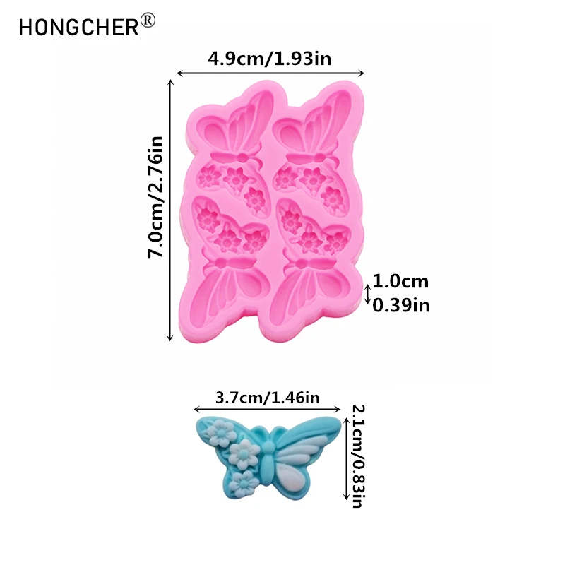 Butterfly DIY Cream Gel Hair Clip Hair Jewelry Keychain Pendant Silicone Mold Shoes Clothing Bags Jewelry Accessories Drip Molds