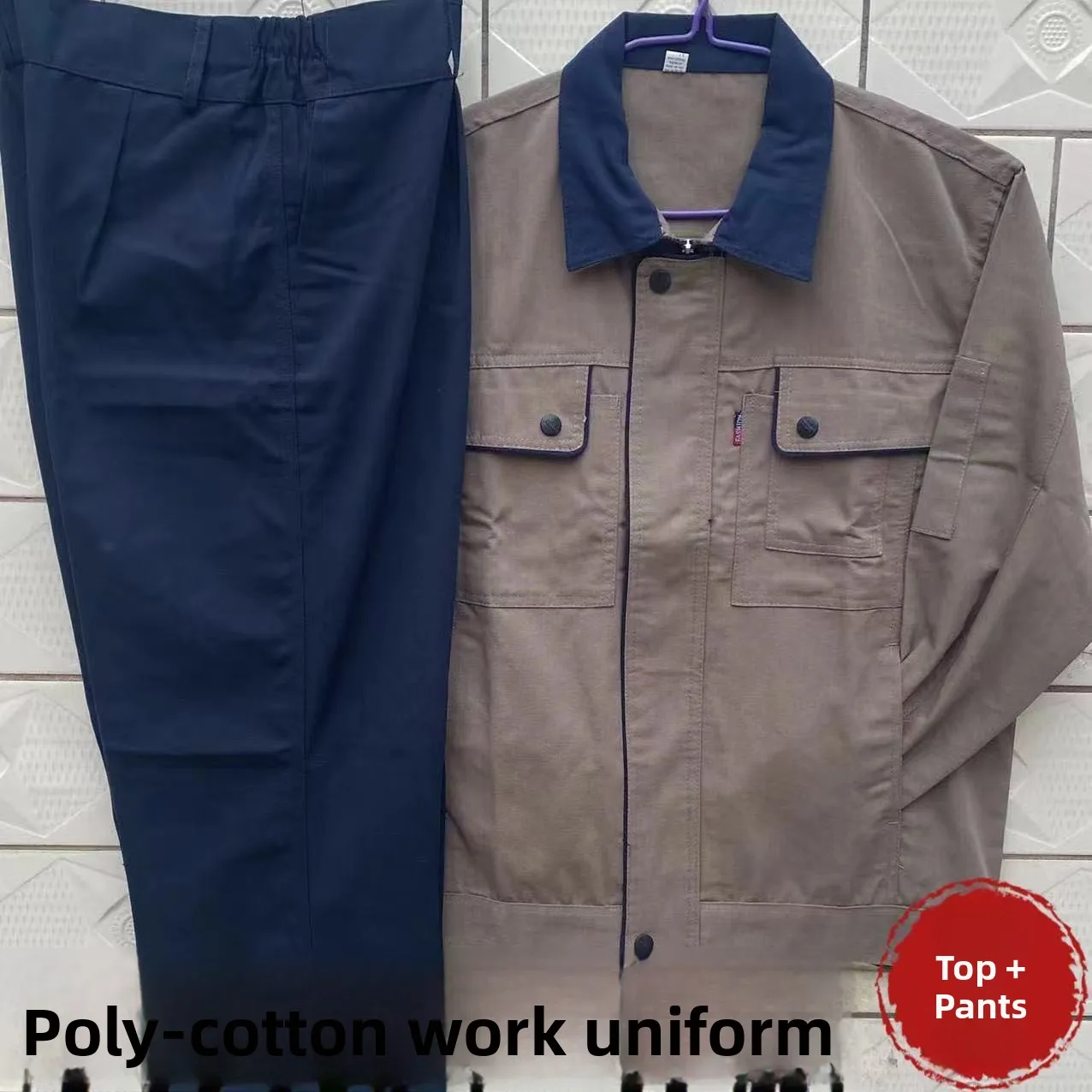 

Утолщенный хлопково-полиэстеровый рабочий костюм для мужчин, весна-осень, для строительных работ, износостойкий, для мастерских