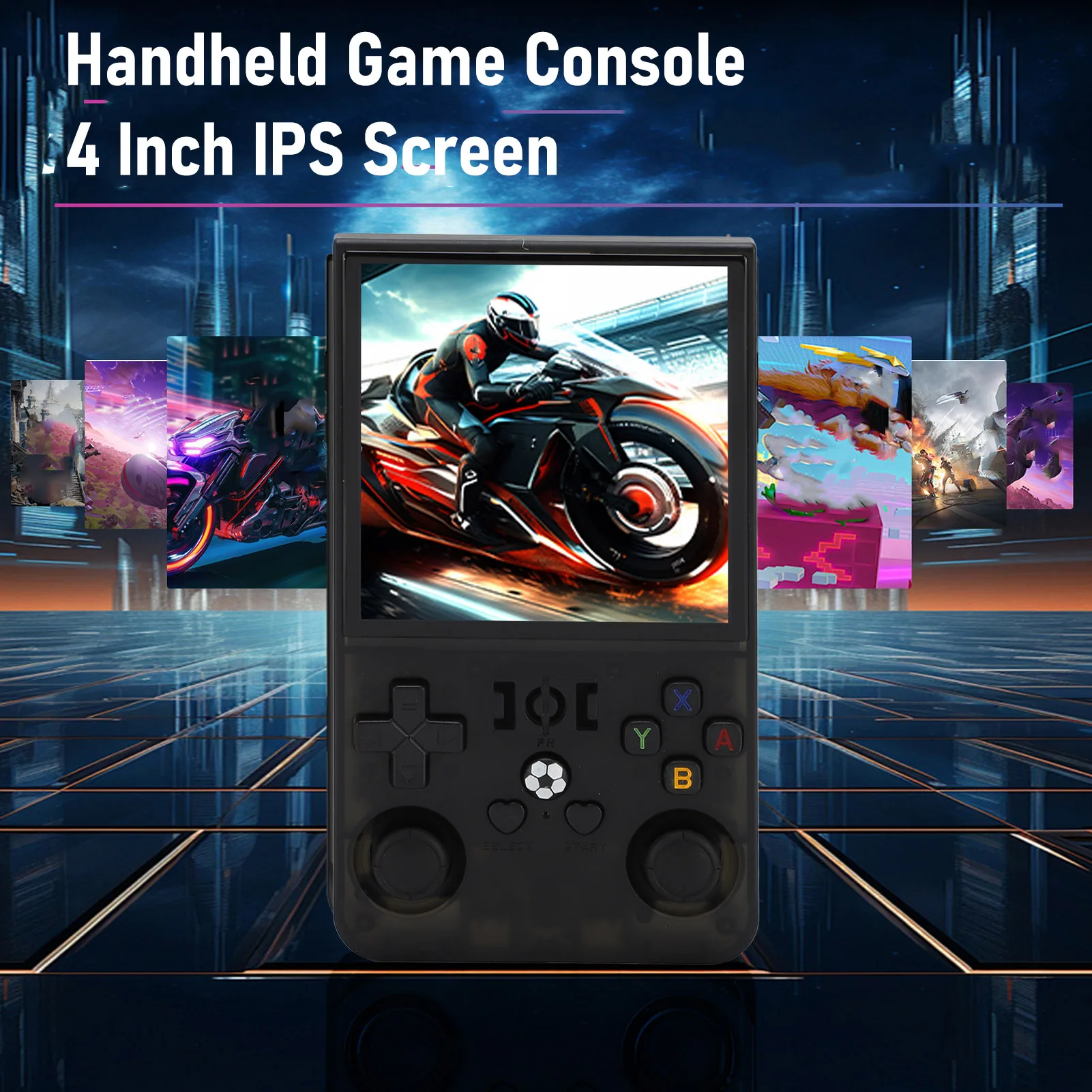 

Retro Handheld Game Console Handheld Game Console 4000MAH 4000mAh RK3326 with Storage Case Screen Protector for Entertainment