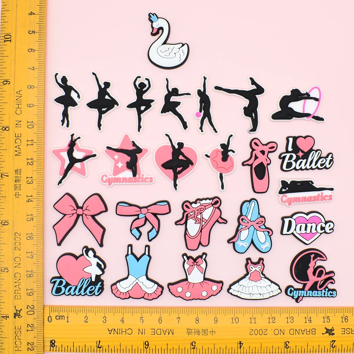 Cute Ballet Shoe Charms Decoration for Crocs Pin Accessories Charms Bracelet Wristband DIY Shoe Women Party Gifts