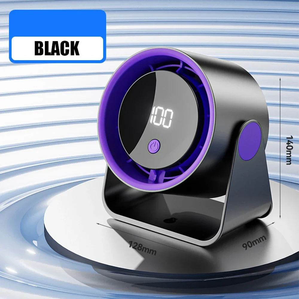 

Летний настольный вентилятор, высокоскоростной офисный маленький бесшумный электрический вентилятор, USB перезаряжаемый цифровой дисплей, велосипедный вентилятор, охлаждающий инструмент