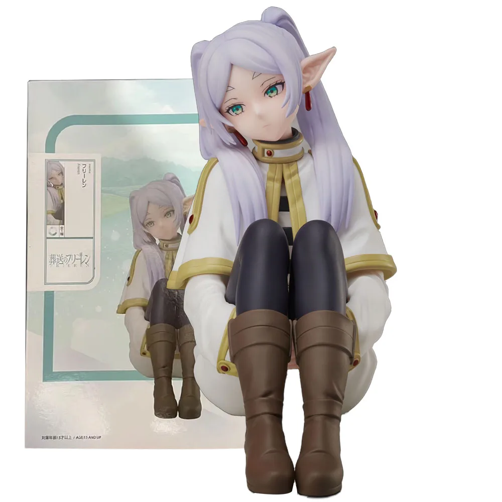 

11CM Anime Frieren: Beyond Journey's End Figure Frieren Sitting Position Anime Model Toys Gifts Collection Decoration Ornaments
