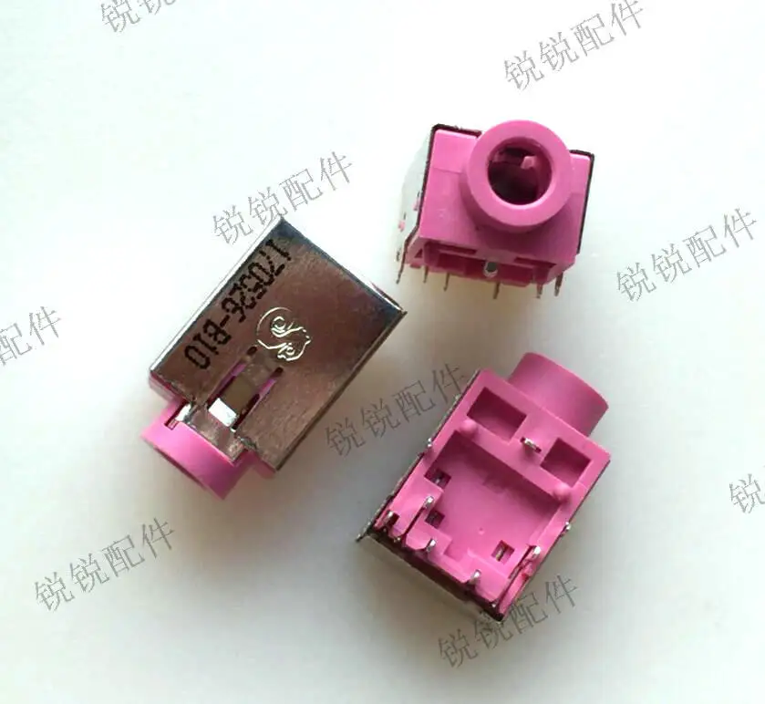 For Signal 3.5MM audio interface, female seat 8P heightened, pad type, earphone socket, pink, headset socket
